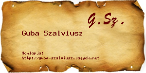 Guba Szalviusz névjegykártya